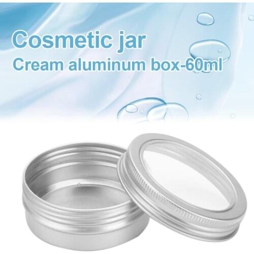 10Pcs 60ml Aluminum Round Hair Wax Face Cream Lip Balm Storage Box Container Refillable Bottle Storage Jars