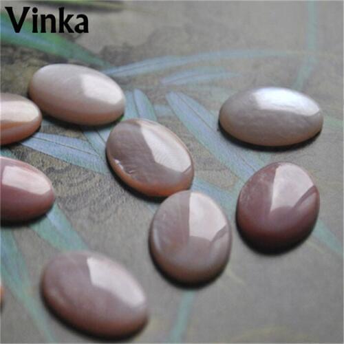 20PCs/Lot Wholesale Hot Sweet Pink Mother Of Pearl 10*14mm Oval Cabochon Shape Jewelry Accessories