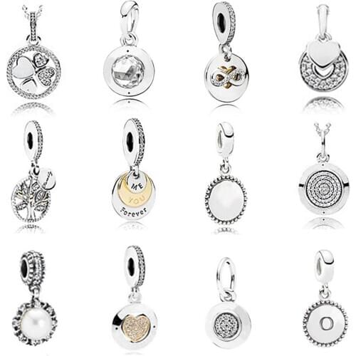 2019 New High Quality 1:1 S925 Sterling Silver Pendant Pink Love Pattern, Harmonious Heart, Eternal You And Me, Infinite Heart