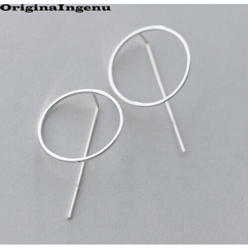 925 Silver Earrings Jewelry Vintage Circles Pendientes Minimalism Charm Birthday Gift Brincos Earrings for Women Oorbellen