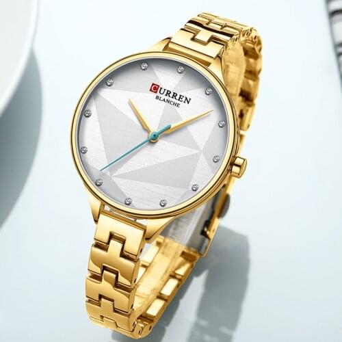 CURREN Women Watches Rose Gold Womens Luxury Stainless Steel Female Quartz Ladies Clock Women Watches Gold Color Montre Femme