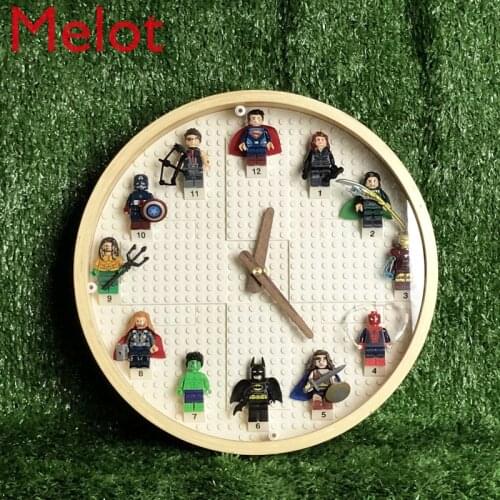 Childrens Room DIY Wall Clock Clock Bedroom and Room Decoration Layout Creative Cartoon Mute Birthday Gift for Boy