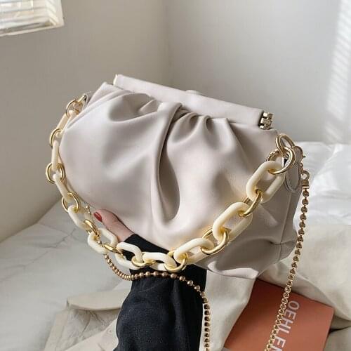 Designer Ladies Pu Leather Chain Handbags Small Purses High Quality Women Shoulder Messenger Bag Casual Crossbody Bags for Women