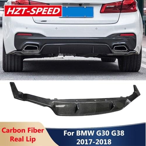 G30 3D Type Real Carbon Fiber Rear Lip Bumper Spoiler Diffuser For BMW 5 Series G38 530li M-Sporty 2017-2018 Car Body Kit