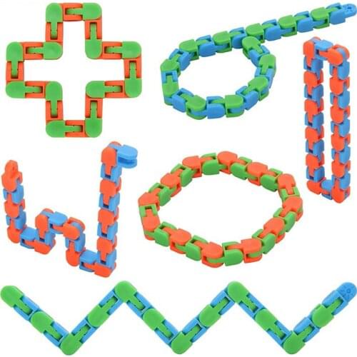 Creative Toys Fidget Tracks Chain Autism Toy for Anti Stress Kids Autism Snake Puzzles Classic Sensory Antistress Toy