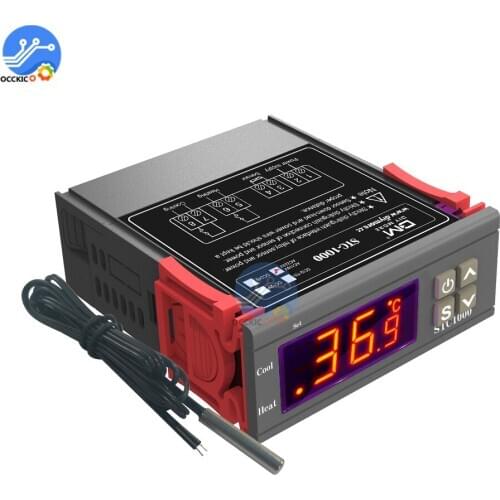 STC-1000 AC 110-220V Temperature Controller Digital Thermostat Thermoregulator Incubator LED10A Heating Cooling