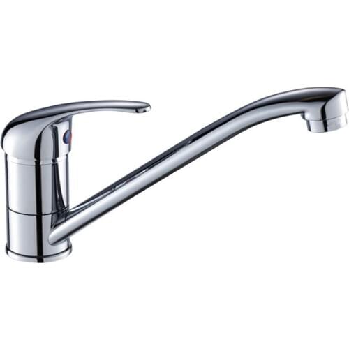 Kitchen Sink Mixer tap Contemporary Chrome Finish Swivel Body Brass Fitting Monobloc Single Lever Faucet Flexible rotation