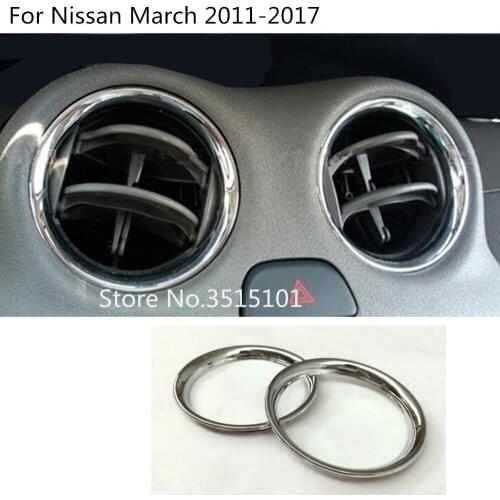 Car Cover Trim Middle Up Air Conditioning Condition Switch Outlet Vent 1pcs For Nissan March 2011 2012 2013 2014 2015 2016 2017