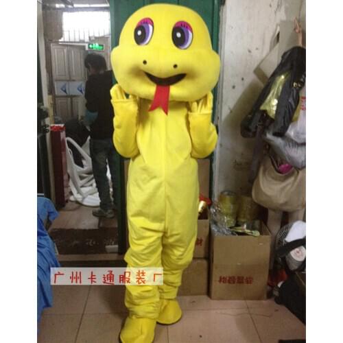 Animal Cute Snake Mascot Costume Christmas Fancy Dress Halloween Mascot Costume for Halloween party event