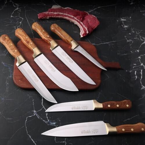 Stainless Steel Professional Slaughterhouse Special Boning Knife Set Sharp Chef Butcher Tool Eviscerate Bone Meat Tool Cleaver
