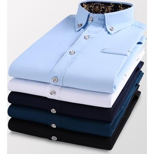 Spring And Summer New MenS Lace Long-Sleeved Shirt Classic Fashion Style Loose Casual Top Male High-Quality Brand Office Shirts