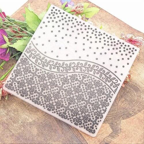 NEW Easter Round leaf waves Embossing folders Plastic For Scrapbooking DIY Template Fondant Cake Photo Album Card Making