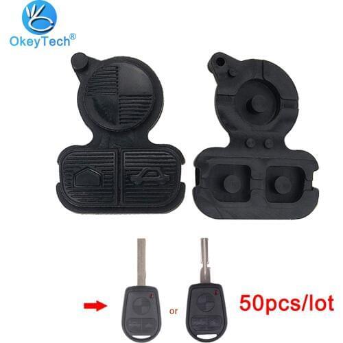 OkeyTech 50pcs/lot For BMW Repair Pad 3 Button Replacement Remote Fob Key Button For BMW Series 3 5 7 E38 E39 E36 Z3 Z4 Z8 X3 X5