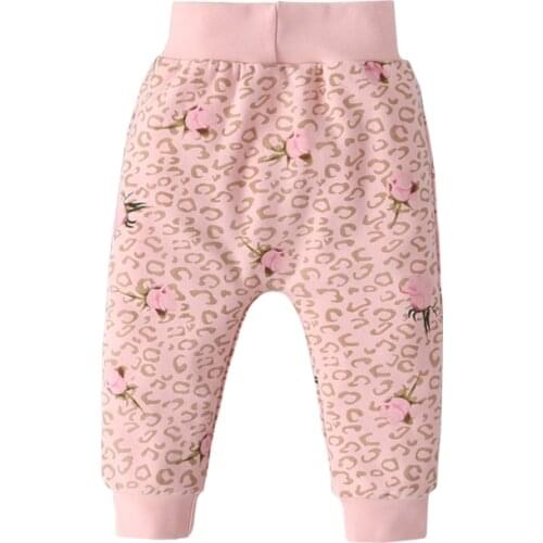Autumn Winter Baby Clothes Thick Warm Cotton Girls Full Length Solid Leggings Basic Printed Kids Pants For Age 3-24M