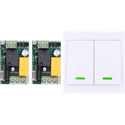 Smart Home 220V Ceiling Lamp Light LED Bulb Remote Control Switch Wireless Wall Pannel Transmitter Input Output Mini RF Receiver