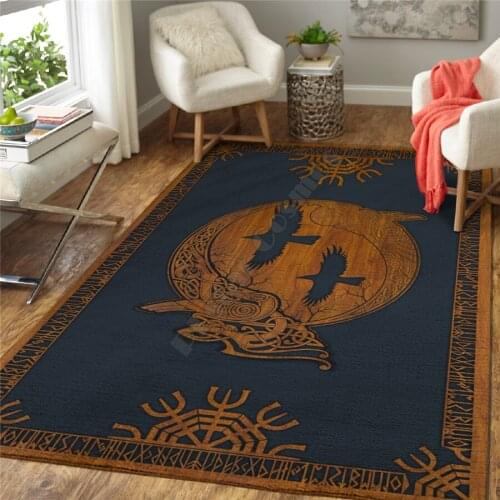 Viking Eagle Area Rug 3D All Over Printed Non-slip Mat Dining Room Living Room Soft Bedroom Carpet 02