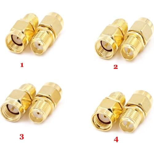 Connector 2pcs RF coaxial coax adapter RP-SMA male female to RP SMA Female male Connector