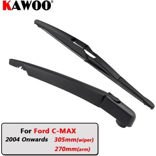 KAWOO Car Rear Wiper Blade Blades Back Window Wipers Arm For Ford C-MAX Hatchback (2004 Onwards) 305mm Auto Windscreen Blade