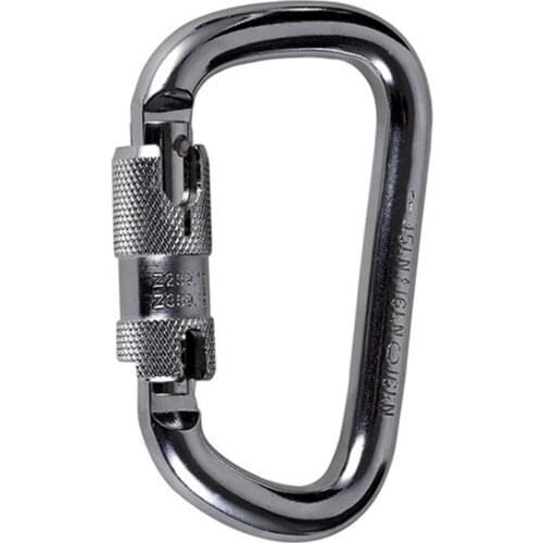 Outdoor Rock Climbing D Shaped Mountaineering Caving Security Rock Climbing Buckle Carabiner Hook Master Lock 45Kn