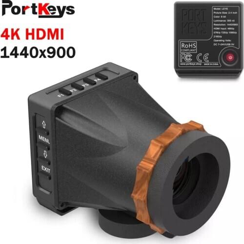 PortKeys LEYE 4K Viewfinder with 2.4″ LCD screen 3D LUT 1440x900 Luma Waveform Electronic Viewfinder HDMI
