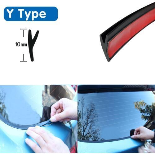 Y type Car Rubber Seal Car Window Sealant Rubber Roof Windshield Protector Seal Strips Trim For Auto Front Rear Windshield