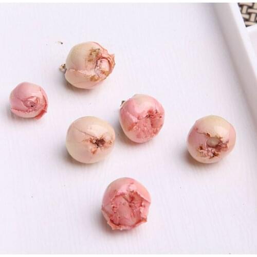 2 PCs Handmade Resin Jewelry Real Flower Charms Petaline Pendants Real Rose Petal Charm For DIY Earring Jewelry Finding Making