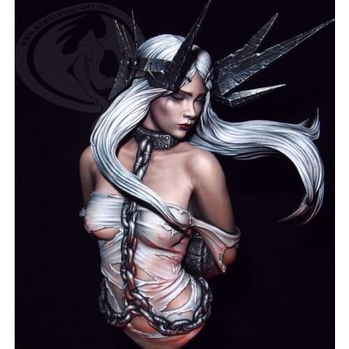 1/10 Amitriel the Fallen Angel, Resin Model figure Bust GK, Half-length portrait, Unassembled and unpainted kit