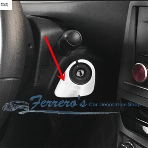 1PC car sticker car accessories stainless steel Key ignition switch decorative cover for 2015 2016 2017 Peugeot 308 T9