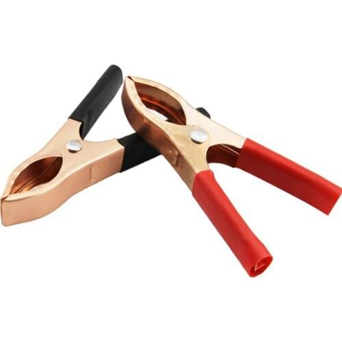 10 PCS 30A Car Battery Clip Polishing Electroplating Copper Cables Alligator Clip Brightness Is Not Easy To Fade High Quality