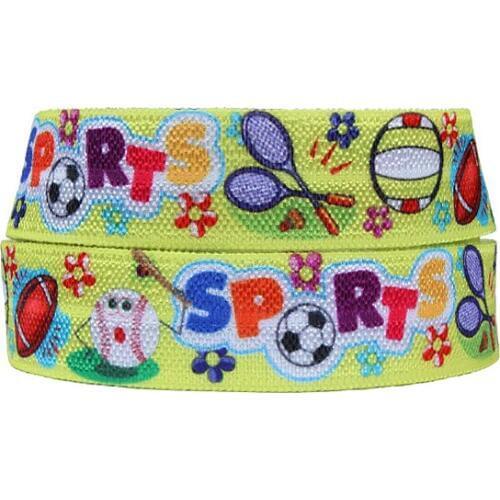 50yards/lot) Factory supply cartoon character and sport design fold over elastic