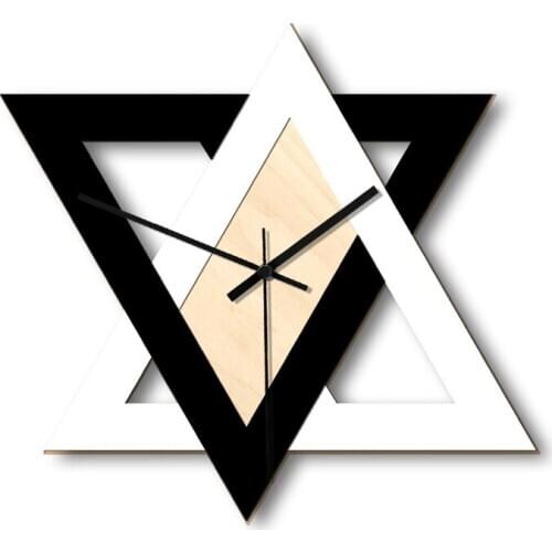 Nordic Personality Black and White Creative Wall Clock Vintage Mute Minimalist Decorative Clock