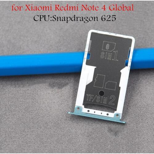 For Xiaomi Redmi Note 4 Global Card Tray Holder Micro SIM Nano SIM SD Card Card Slot Adapter Holder Repair Spare Parts