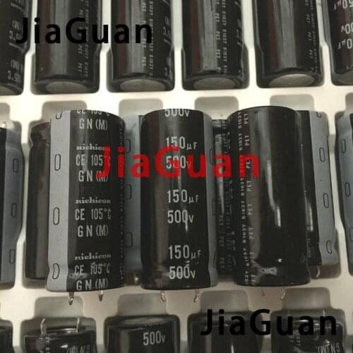 6pcs NEW Genuine JAPAN NICHICON GN 500V150UF 22X50mm electrolytic capacitor 150uF/500v CE 105 degrees 500v 150uf gn