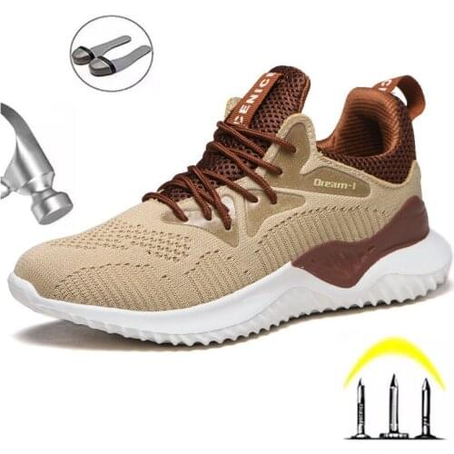 Summer Anti-smashing and Anti-piercing Work Safety Shoes Breathable Soft Sole Lightweight Deodorant Wear-resistant Casual Shoes