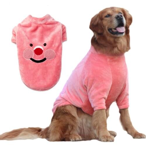 Autumn and Winter Flannel Big Dog Clothes Golden Retriever Husky Large Dog Hoodie Pet Dog Coat Winter Clothes for Dogs