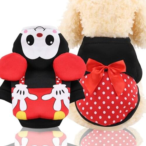 Couple Dog Clothes With Bow Pet Clothes For Small Medium Dog Hoodies Chihuahua Poodle Clothes Dog Sweater Pet Sweatshirt