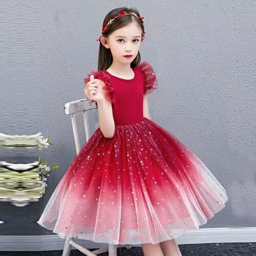 Dresses For New Year2021 Sequin Dress vestido vestidos de invierno de m...Elegant Costume Toddlers Clothes Birthday Party