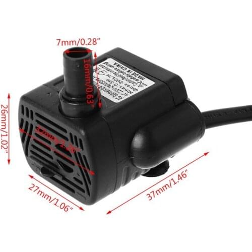 EU Plug AC 220V 3W Submersible Water Pump Aquarium Fountain Air Fish Pond Tank