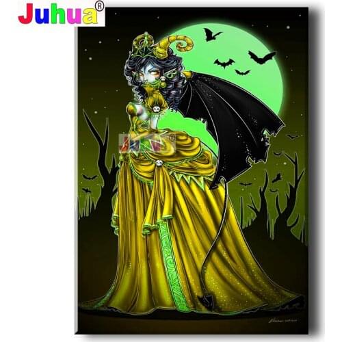 Diy Full Drill 5d Bat ,Demon,Monster,Diamond Painting Mosaic Cross Stitch Kit Horror Carton Characters Art Poster Decorations