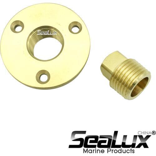 Sealux Brass drain plug Bronze Garboard Marine Boat Yacht Screw Drain Plug 1 Inch Mounting Hole Fishing