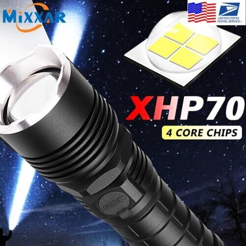 ZK20 Dropshipping xhp70.2 led flashlight zoom usb torch Super Bright xhp50 26650 battery flashlights Lanterna camping Hunting