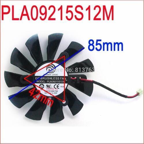 DC BRUSHLESS FAN PLA09215S12M 12V 0.35A 85mm 42x42x42mm MSI R7-240 Graphics Card Cooling Fan 2Wire 2Pin