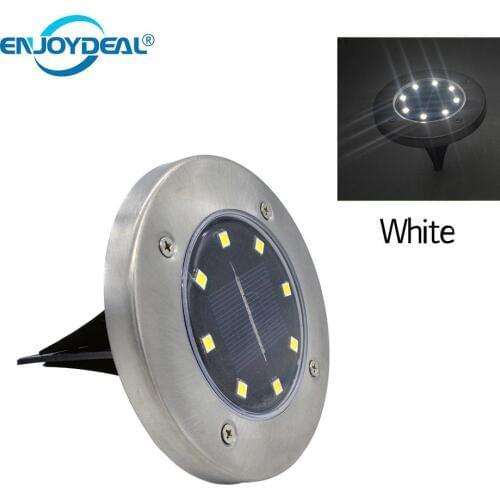 1pc LED Solar Lights Outdoor Waterproof 8 LEDs Ground Lighting Garden Lawn Light Solar Underground Lamps For Yard Pathway