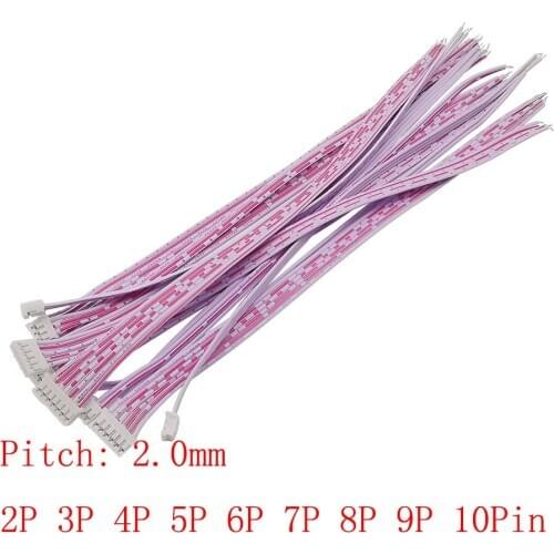 10/5Pcs JST PH 2.0 Female Cable Connector Pitch 2.0mm PH2.0 Single Head Terminal Wire Connectors 2P 3P 4P 5P 6P 7P 8P 9P 10 Pin