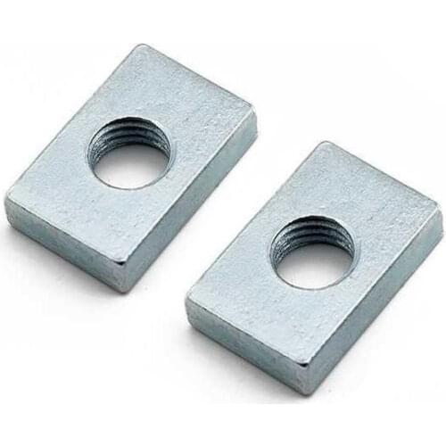 100pcs Square Nut Rectangular M3 M4 M5 M6 Nuts Thin Carbon Steel GB39 Aluminum Profile Accessory Slider BlockCountersunk Nut