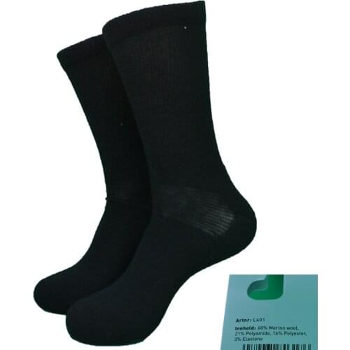 2 Pairs Black Merino Wool Active Thick Walking Socks Mens Socks Womens Socks
