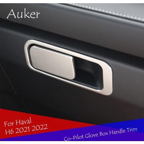 Car co-pilot Storage Glove Box Handle Frame Stickers Car Cover Styling 2Pcs/Set For Haval H6 2021 2022 Accessories