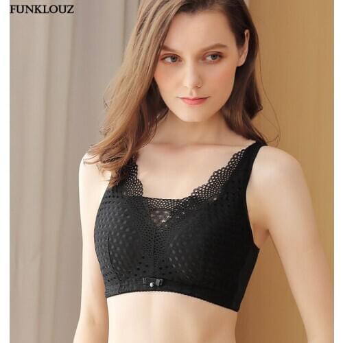 Big Breast Shows Small Bra No Steel Ring Thin Plastering Underwear for Women Hollow Lace Gather Gather Vice Breast Brassiere