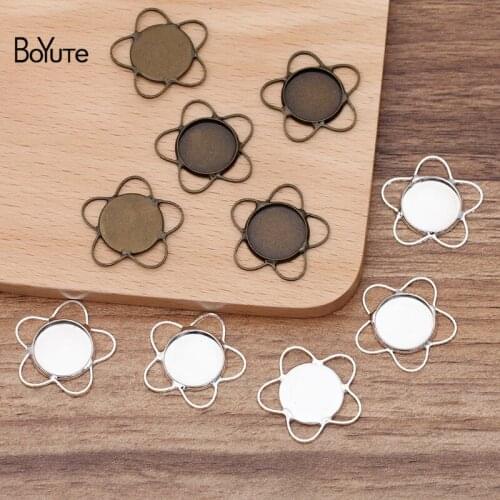 BoYuTe Custom Made (200 Pieces/Lot) Fit 14MM Cameo Cabochon Base Setting DIY Jewelry Accessories Handmade Materials