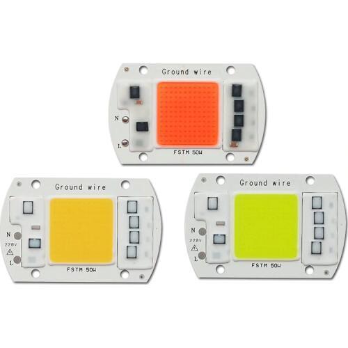 COB LED Chip AC 220V No Need Driver LED Flood Light Bulb Chip 50W Diy Spotlight Floodlight Lampada Grown Light